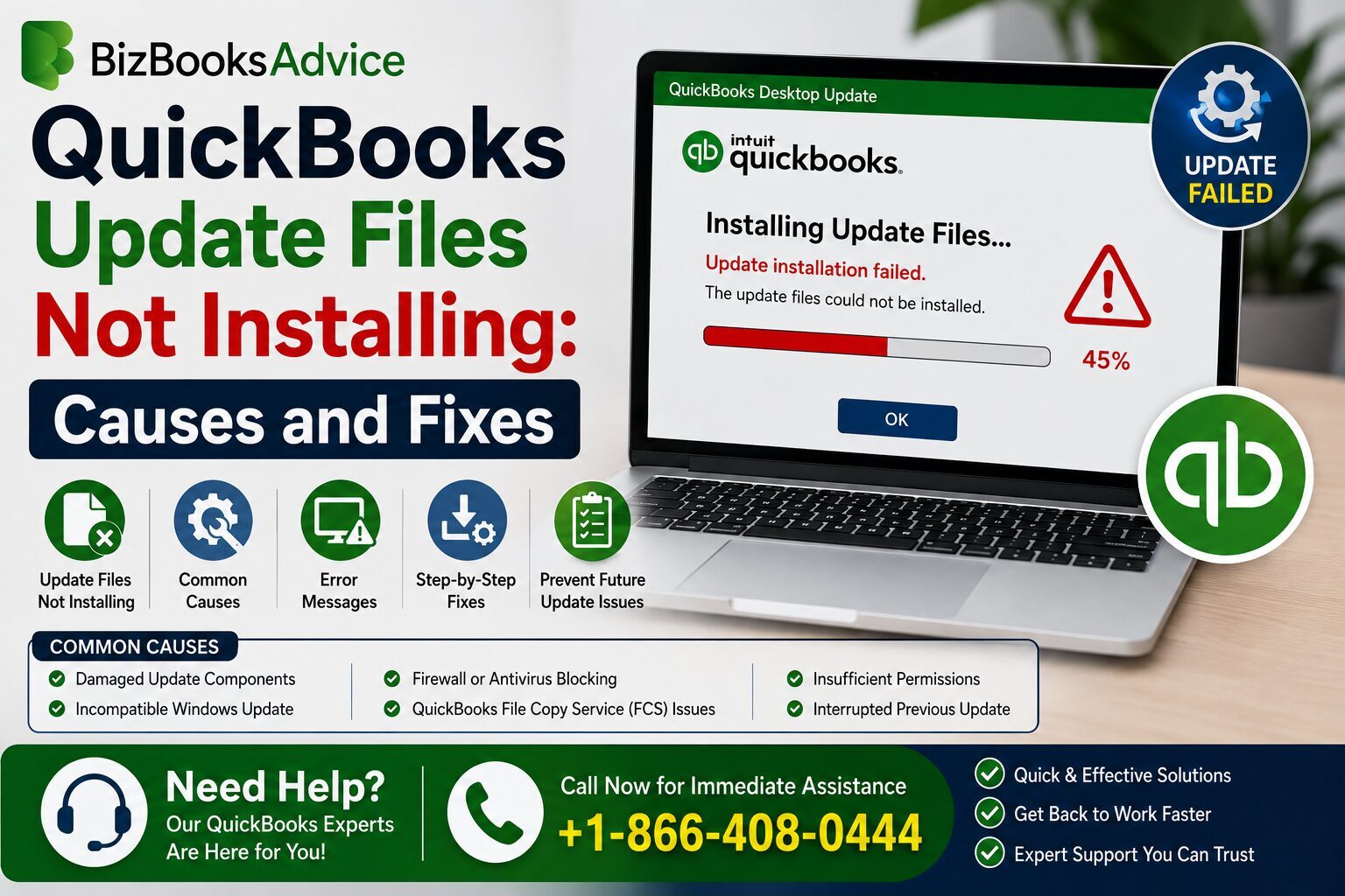 QuickBooks Update Files Not Installing: Causes and Fixes